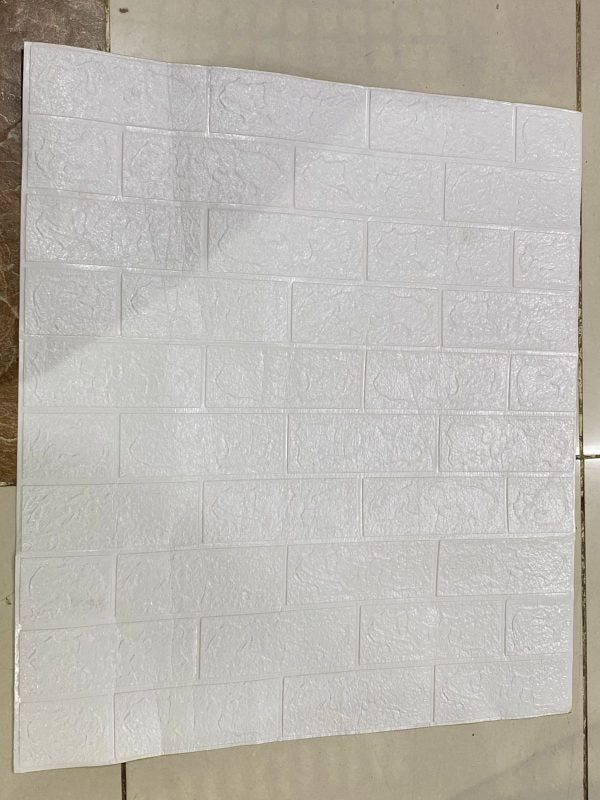 01 Piece 3d Wall Stickers Faux Brick White Brick– 70 Cm X 77 Cm