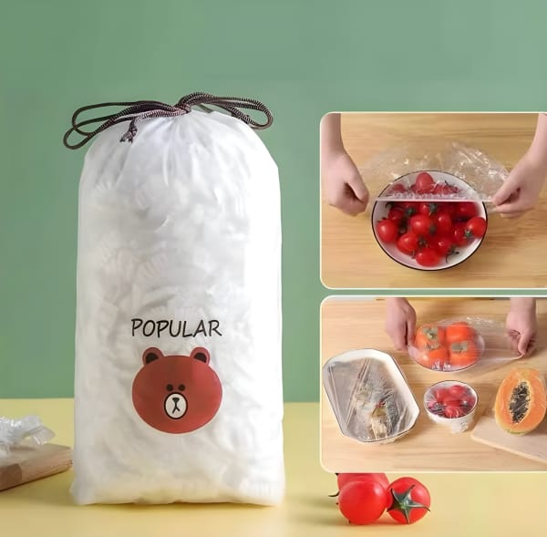 100pcs Disposable Transparent Plastic Food Storage Bags