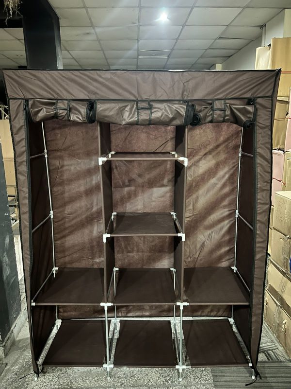 3 Door Fancy & Portable Foldable Closet Wardrobe Storage