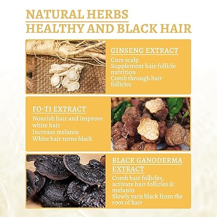 Anti-greying Hair Spray | Drakkar Spray For Hair | Organic Ganoderma Inverted Essence For Grey Hair | Darkens Hair Naturally Without Damage – 30ml