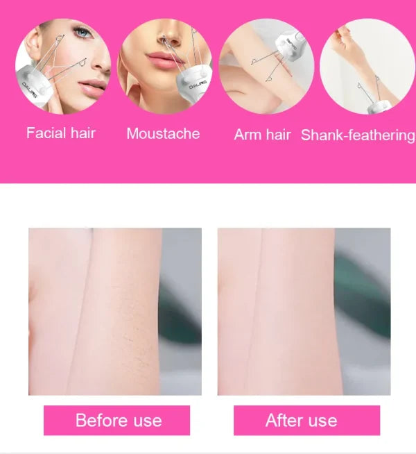 Daling Dl-6009 Portable Women Depilation Epilator Mini Electric Painless Lady’ Hair Remover