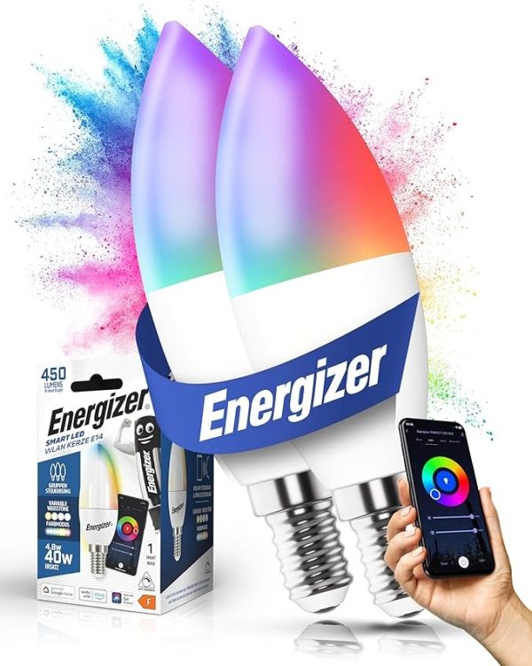 Energizer Smart Led Wifi Bulb, 5.5w, App Controllable,With Alexa, Google And Siri