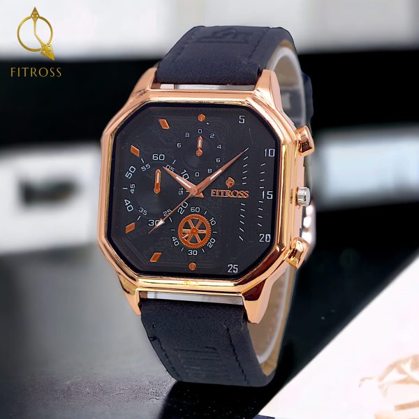 Fitros Square Strap Gents Watch –brown.(without Box)