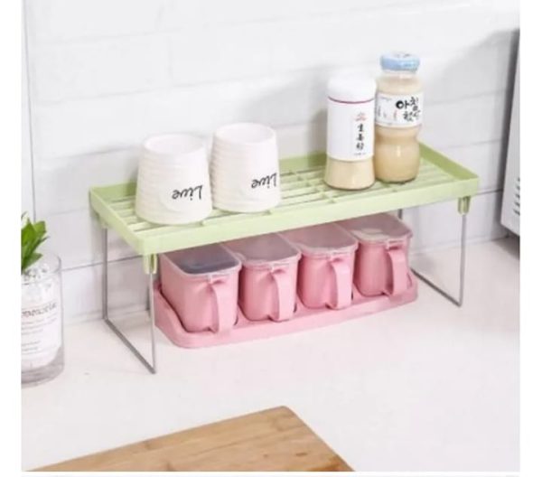 Folding Stack Up Shelf For Spice Support Kitchen Accessories Pantry Organizer