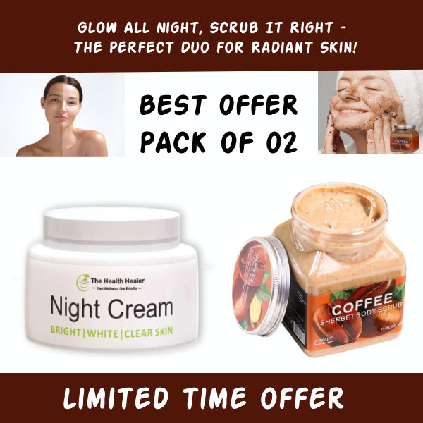 Pack Of 02 | Wokali Coffee Body Scrub Night Cream