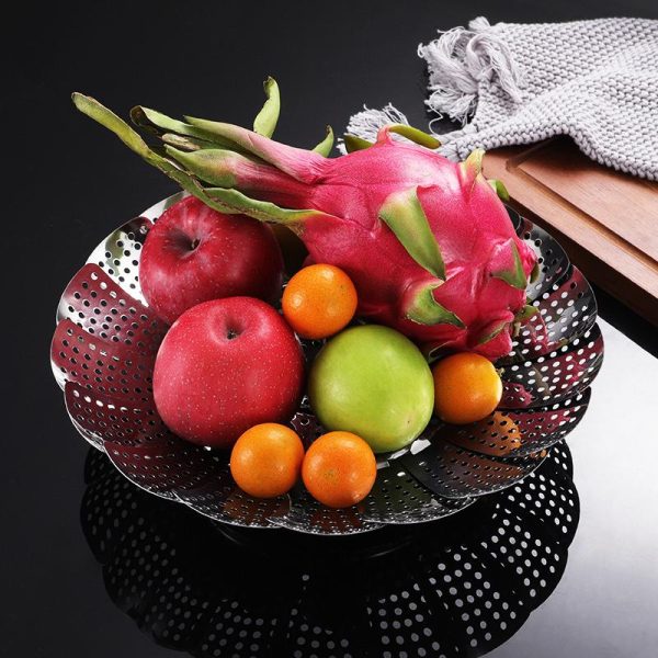 Stainless Steel Folding Vegetable Steamer Basket Stainless