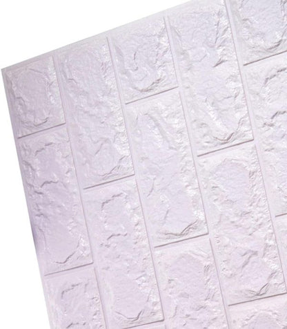 01 Piece 3d Wall Stickers Faux Brick White Brick– 70 Cm X 77 Cm