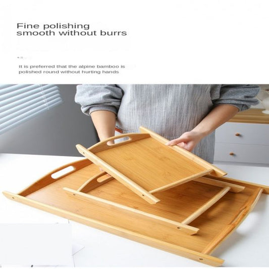 03 Pcs Set Wood Serving Tray For Kitchen