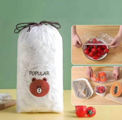 100pcs Disposable Transparent Plastic Food Storage Bags