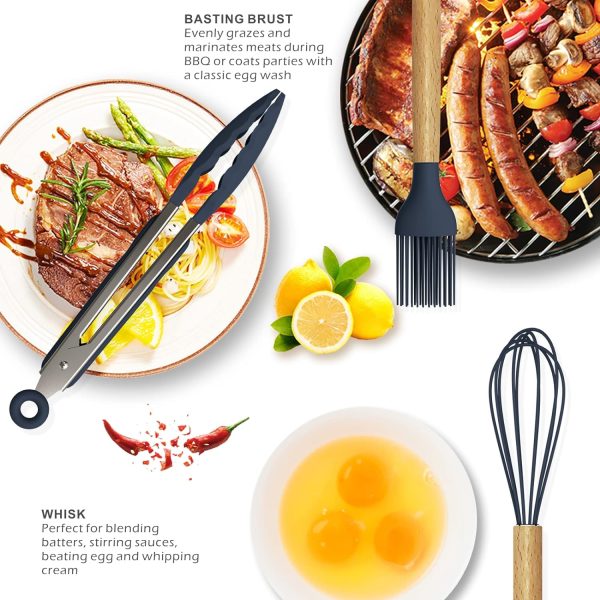 2 Pcs Silicone Cooking Utensils Kitchen Utensil Set