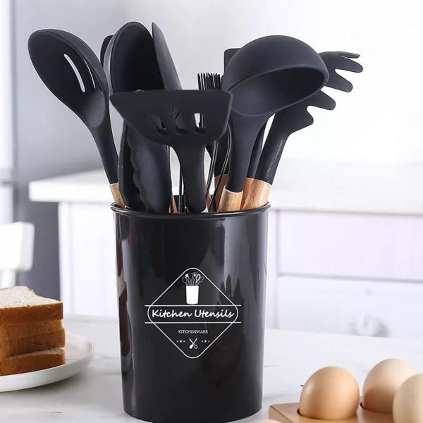 2 Pcs Silicone Cooking Utensils Kitchen Utensil Set