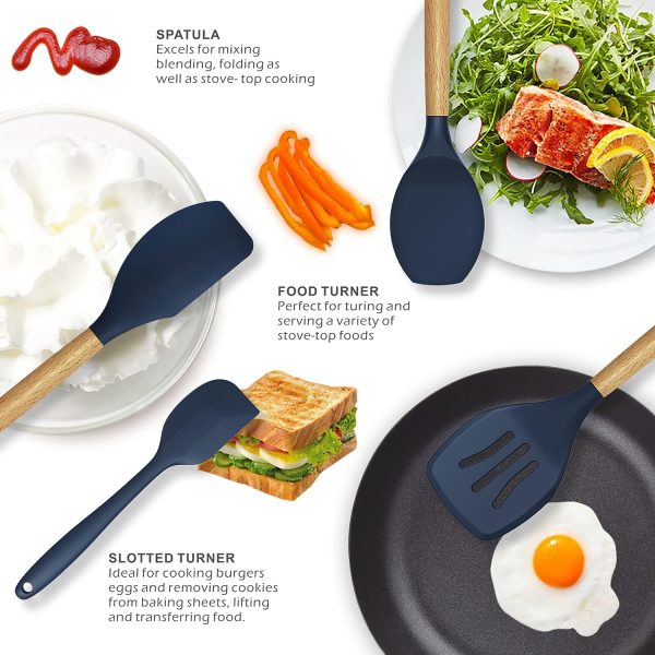 2 Pcs Silicone Cooking Utensils Kitchen Utensil Set