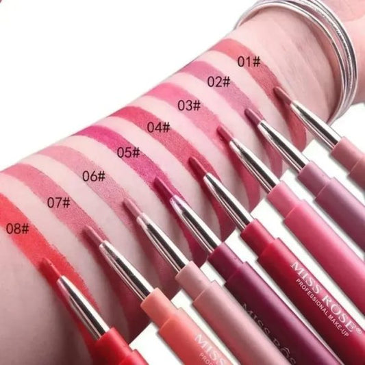 2-in-1 Waterproof Lipstick & Lip Liner waterproof[random Shades]