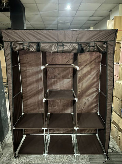 3 Door Fancy & Portable Foldable Closet Wardrobe Storage