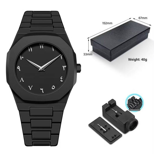 Full Black Aura Quartz Watch , Premium Quality & Finish – Without Box