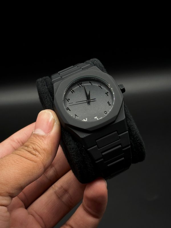 Full Black Aura Quartz Watch , Premium Quality & Finish – Without Box