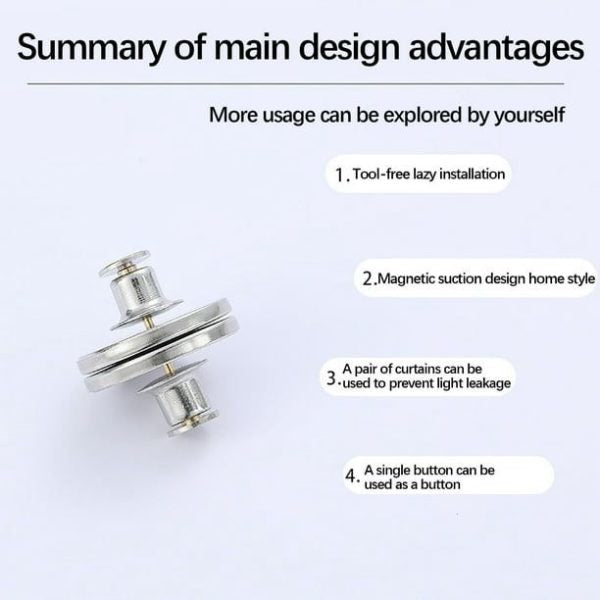 Curtain Pins, Curtain Tiebacks, Magnetic, Gap Resistant, Lace