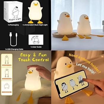 Duck Night Light, Duck Lamp,cute Silicone