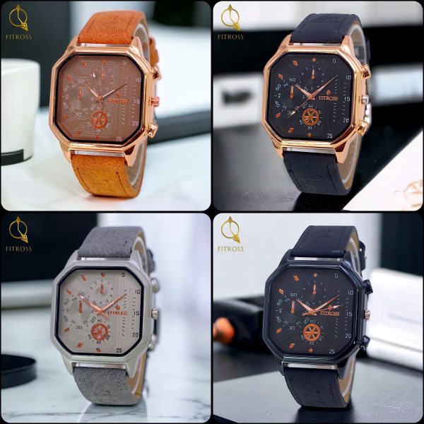 Fitros Square Strap Gents Watch –brown.(without Box)