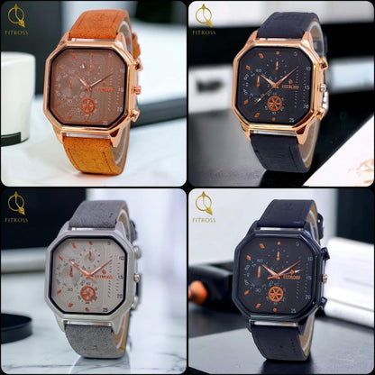 Fitros Square Strap Gents Watch –brown.(without Box)