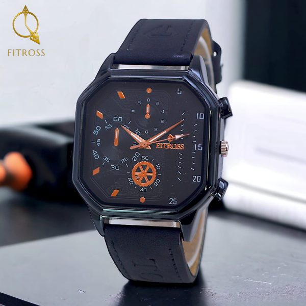 Fitros Square Strap Gents Watch –brown.(without Box)