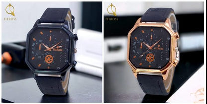 Fitros Square Strap Gents Watch –brown.(without Box)