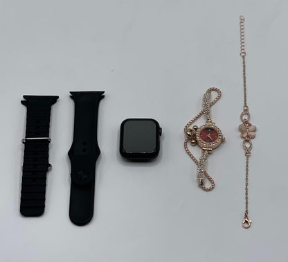 Gm68 Ultra Mini Smartwatch + Quartz Bracelet Watch Combo