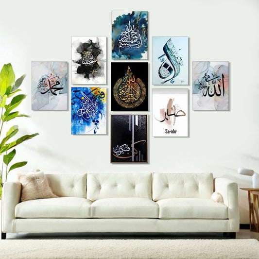 Home Decoration Item 9 Pcs Wall Decor Easy Set Up With Bothside Tape