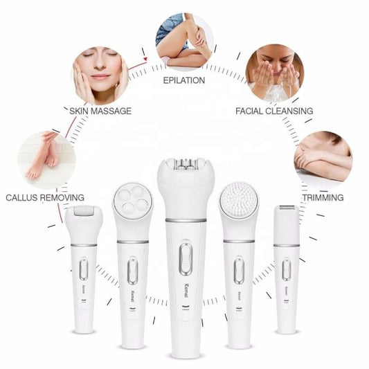 Kemei Km-2199 Electric Ladies Hair Removal Trimmer 5 In 1