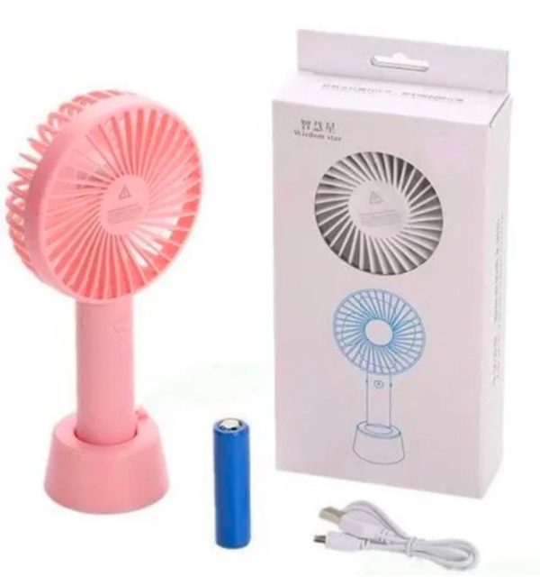 Portable Usb Rechargeable Fan | Handheld 3 Speed Strong Wind
