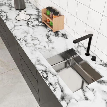 Self Adhesive Black Marble Sheet Sticker For Kitchen,(60×200)