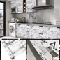 Self Adhesive Black Marble Sheet Sticker For Kitchen,(60×200)