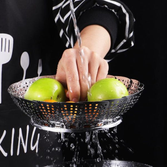 Stainless Steel Folding Vegetable Steamer Basket Stainless
