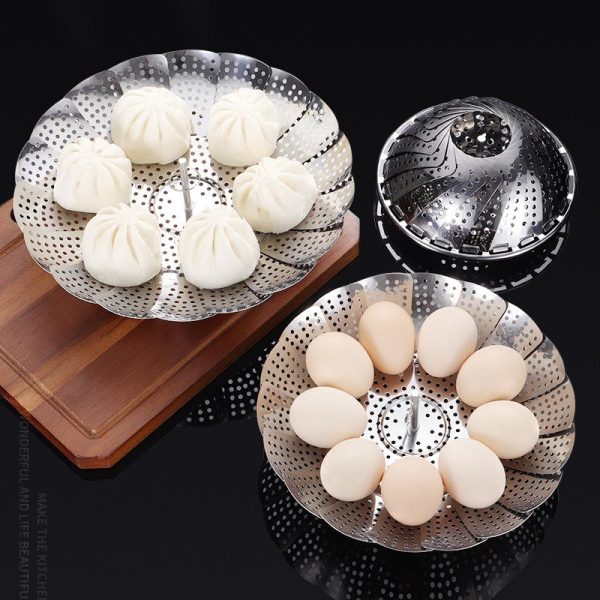 Stainless Steel Folding Vegetable Steamer Basket Stainless