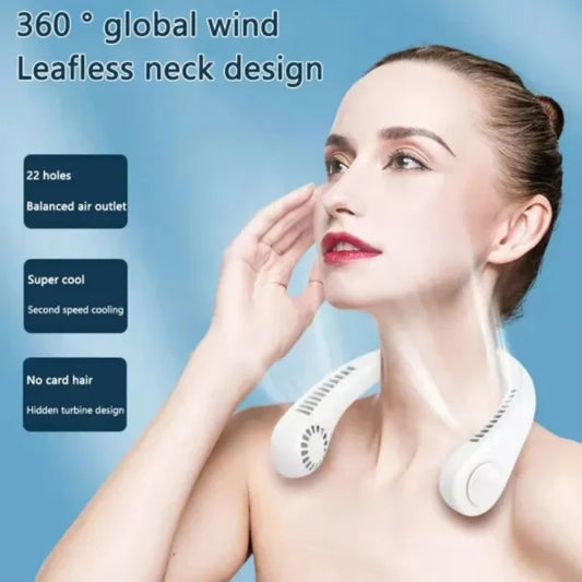 X5 Leafless Hanging Neck Fan With Adjustable Neck Band